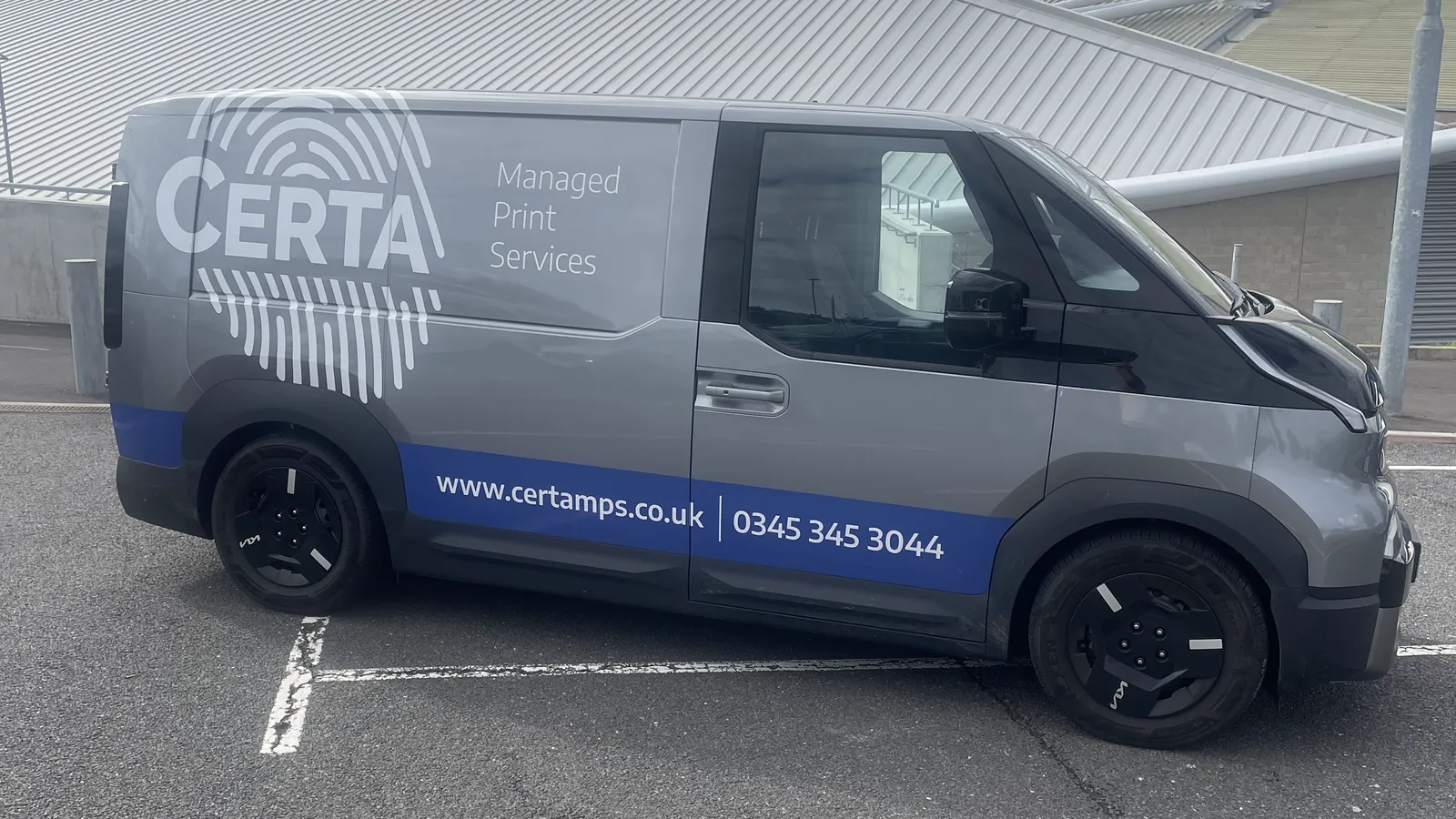 Certa MPS liveried service van, side view